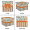 Orange Blue Swirls & Stripes Gift Boxes with Lid - Canvas Wrapped - Small - Approval