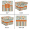 Orange Blue Swirls & Stripes Gift Boxes with Lid - Canvas Wrapped - X-Large - Approval