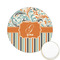 Orange Blue Swirls & Stripes Icing Circle - Small - Front