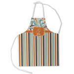 Orange Blue Swirls & Stripes Kid's Apron - Small (Personalized)