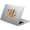 Orange Blue Swirls & Stripes Laptop Decal