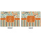 Orange Blue Swirls & Stripes Linen Placemat - APPROVAL (double sided)