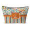 Orange Blue Swirls & Stripes Structured Accessory Purse (Front)