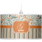 Orange Blue Swirls & Stripes Pendant Lamp Shade