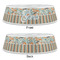 Orange Blue Swirls & Stripes Plastic Pet Bowls - Large - APPROVAL