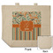 Orange Blue Swirls & Stripes Reusable Cotton Grocery Bag - Front & Back View