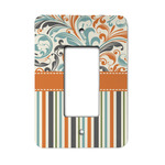 Orange Blue Swirls & Stripes Rocker Style Light Switch Cover - Single Switch