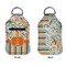 Orange Blue Swirls & Stripes Sanitizer Holder Keychain - Small APPROVAL (Flat)