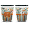 Orange Blue Swirls & Stripes Shot Glass - Two Tone - APPROVAL