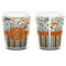 Orange Blue Swirls & Stripes Shot Glass - White - APPROVAL