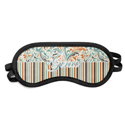 Orange Blue Swirls & Stripes Sleeping Eye Mask - Small (Personalized)