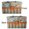 Orange Blue Swirls & Stripes Tote w/Black Handles - Front & Back Views