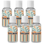 Orange Blue Swirls & Stripes Travel Bottles (Personalized)