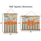 Orange Blue Swirls & Stripes Wall Hanging Tapestries - Parent/Sizing