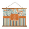 Orange Blue Swirls & Stripes Wall Hanging Tapestry - Landscape - MAIN