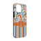 Orange Blue Swirls & Stripes iPhone 13 Tough Case - Angle