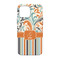 Orange Blue Swirls & Stripes iPhone 13 Tough Case - Back