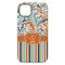 Orange Blue Swirls & Stripes iPhone 14 Plus Tough Case - Back