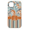 Orange Blue Swirls & Stripes iPhone 14 Pro Max Tough Case - Back