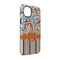 Orange Blue Swirls & Stripes iPhone 14 Pro Tough Case - Angle