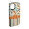 Orange Blue Swirls & Stripes iPhone 15 Tough Case -  Angle