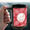 Coral 15oz. Black Mug - LIFESTYLE