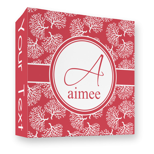 Custom Coral 3 Ring Binder - Full Wrap - 3" (Personalized)