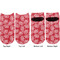 Coral Adult Ankle Socks - Double Pair - Front and Back - Apvl