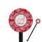 Coral Black Plastic 5.5" Stir Stick - Round - Closeup