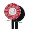 Coral Black Plastic 5.5" Stir Stick - Single Sided - Round - Front & Back