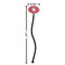 Coral Black Plastic 7" Stir Stick - Oval - Dimensions