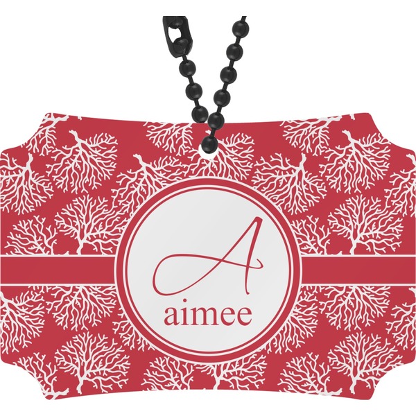 Custom Coral Rear View Mirror Ornament (Personalized)