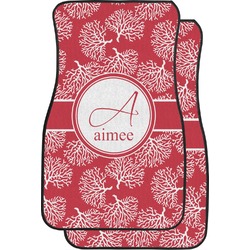 Coral Car Floor Mats (Front Seat) (Personalized)