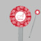 Coral Clear Plastic 7" Stir Stick - Round - Closeup