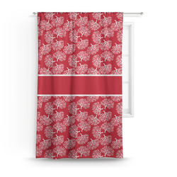 Coral Curtain Panel - Custom Size