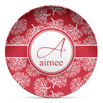 Coral Microwave Safe Plastic Plate - Composite Polymer (Personalized)