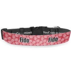Coral Deluxe Dog Collar - Double Extra Large (20.5" to 35") (Personalized)