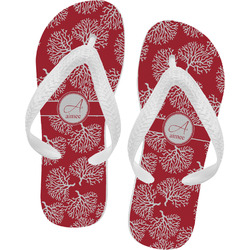 Coral Flip Flops - Small (Personalized)