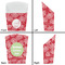 Coral French Fry Favor Box - Front & Back View