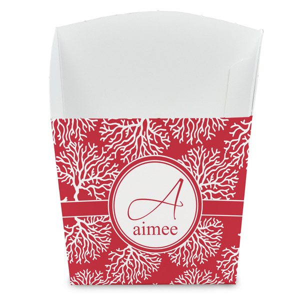 Custom Coral French Fry Favor Boxes (Personalized)