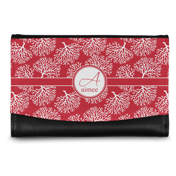 Custom Coral Genuine Leather Women's Wallet - Small (Personalized)