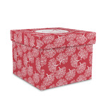 Coral Gift Box with Lid - Canvas Wrapped - Medium (Personalized)