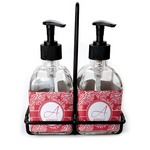 Coral Glass Soap & Lotion Bottle Set (Personalized)