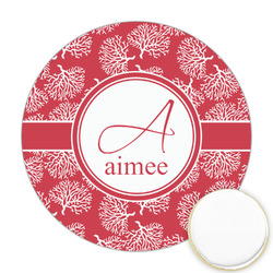 Coral Printed Cookie Topper - Round (Personalized)