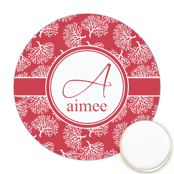 Custom Coral Printed Cookie Topper - 2.5" (Personalized)