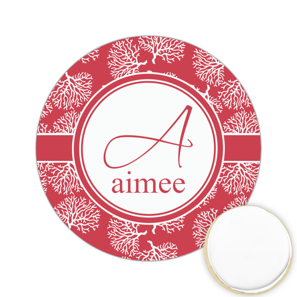 Custom Coral Printed Cookie Topper - 2.15" (Personalized)