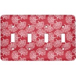 Coral Light Switch Cover (4 Toggle Plate)