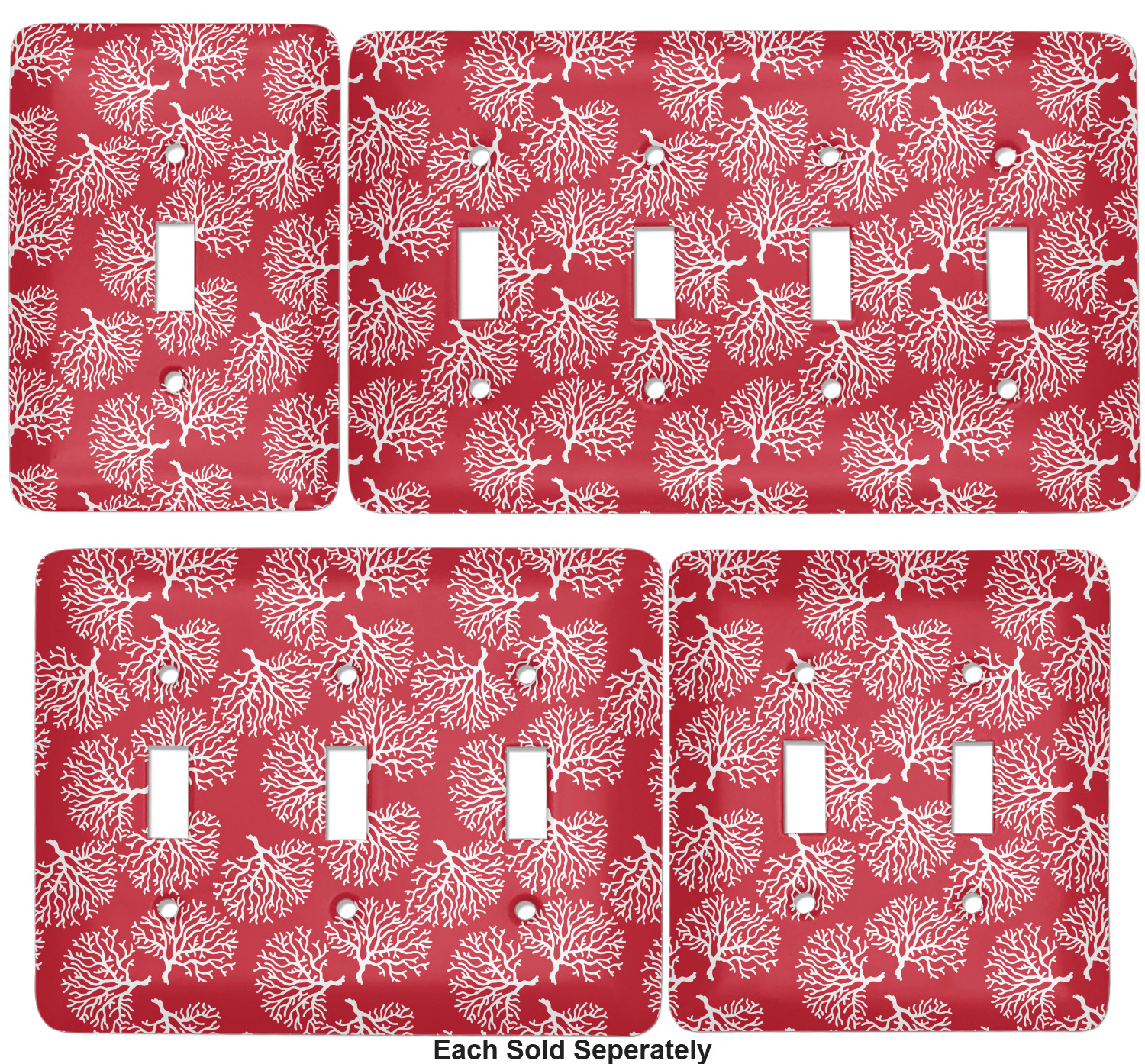 Coral Light Switch Covers