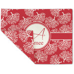 Coral Double-Sided Linen Placemat - Single w/ Name and Initial