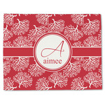 Coral Single-Sided Linen Placemat - Single w/ Name and Initial